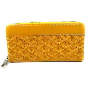 GOYARD Zip Long Wallet Yellow Herringbone Accessory